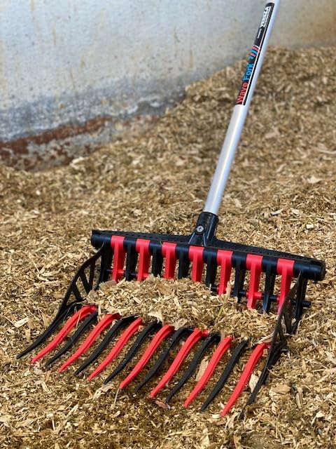 Wave Fork by VERSZA Farm & Ranch| Manure Fork Replacement Head| Durable TINES That Don't Break ! (Color RED Blue)