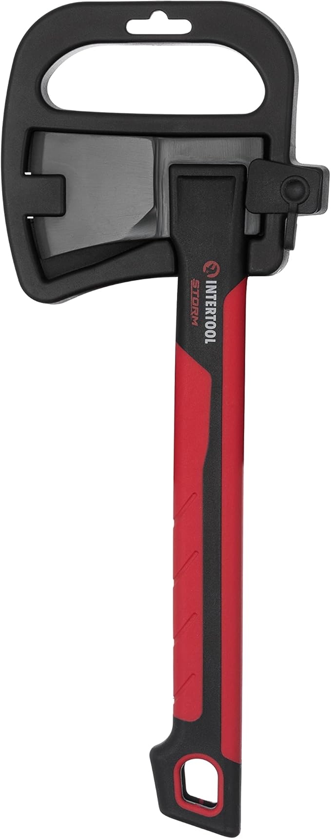 INTERTOOL Wood Splitting Maul and and Hatchet Set - 35-inch Axe and 14-inch Camping Chopping Hatchet with Shock Absorbing Fiberglass Handles with Blade Protectors HT-0275-0291