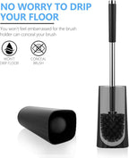 SetSail Toilet Brush, Compact Size Toilet Bowl Brush and Holder Toilet Brushes for Bathroom with Stainless Steel Handle Toilet Cleaner Brush with Durable Scrubbing Bristles, 3 Packs