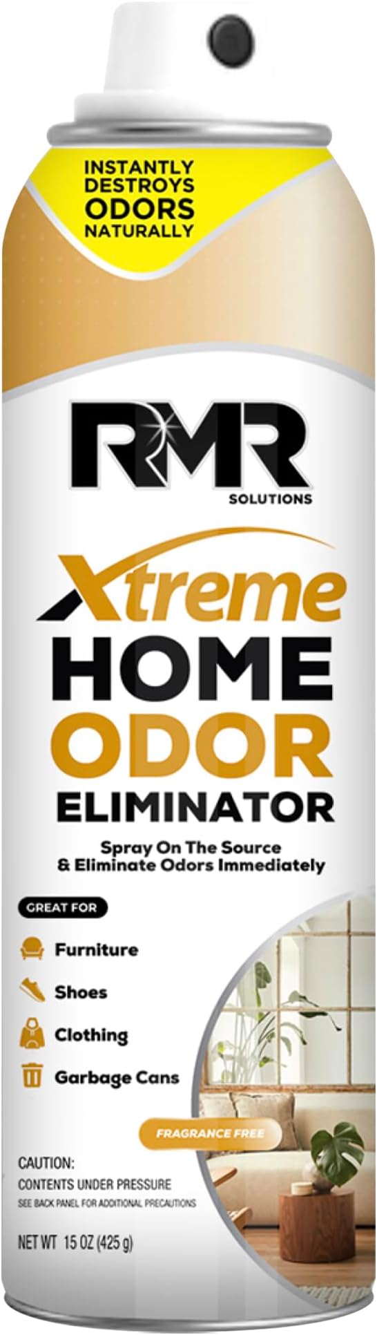 RMR Xtreme Home Odor Eliminator Spray - Neutralize Furniture, Clothing, Shoes, Garbage Cans, and More, 15 Ounces, Unscented