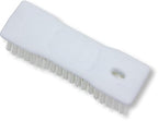SPARTA Comfort Grip Scrub Brush Hand Brush for Bathroom, Kitchens, Countertop, Plastic, 8 Inches, White, (Pack of 6)