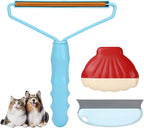 Pet Hair Removal Tool: 3 Pack Cat Dog Hair Removal, Reusable Lint Shaver Cleaner Portable Fur Remover Tool Carpet Scraper, Washable Lint Roller, Brush for Clothes, Car Mats, Couch, Pet Bed, Furniture