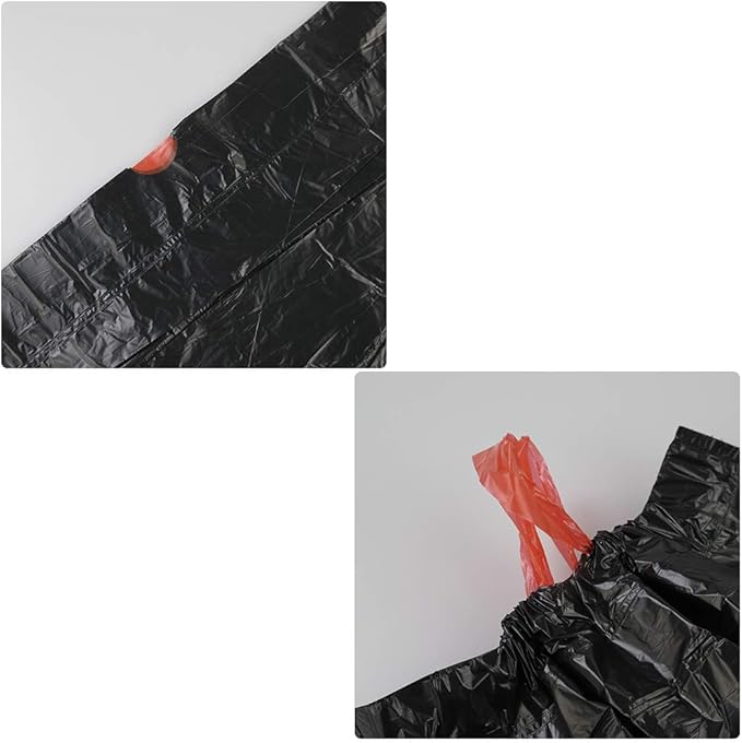 8 Gallons Drawstring Garbage Bags, Trash Bags, Black, 120 bags