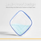 Superio Plastic Food Storage Containers with airtight Lid for Pantry, Fridge- BPA Free, Leakproof Sealed Container- Microwave, Dishwasher and Freezer Safe, Clear (20 Cup- 4 Pack)