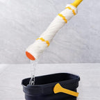 Self-Wringing Twist Mops with 1 Extra Refill, Microfiber Mops for Floor Cleaning with 57 " Long Handle, Easy Wringing Floor Mop for Hardwood Commercial Household Clean (1 Handle & 2 Mop Heads)