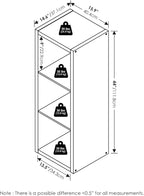 Furinno Cubicle Open Back Decorative Cube Storage Organizer, 3-Cube, White