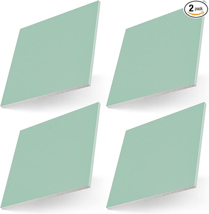 Amylove Drywall Repair Panel Drywall Patch Panel Repair for Mend Wall(2 Pcs,Green,12 x 12 x 1/2 Inch)