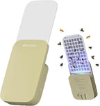 Mosalogic Fly Insect Trap Plug-in Fruit Flies Killer Gnat Trapper Moth Catcher Fly Trapper UV Attractant Catcher for 400 Sq Ft of Protection Yellow-1PACK