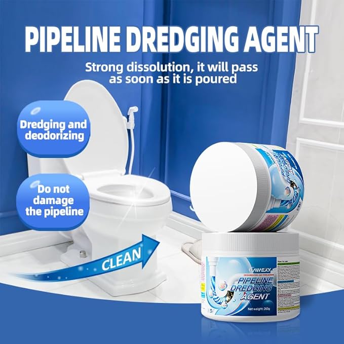 Lanwexy-sink drain hair clog remover cleaner、toilet unclogger heavy duty、bathroom shower pipeline dredging agent、unclog clogged drain、clogged【1 bottles】