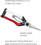 Double-Edge Garden Shears Micro-Tip Pruning Shears Extra Heavy Straight Garden Scissors Effortless Cuts Pruning Shears for Gardening Clippers for Plant Herb Flower Harvesting Fruits vegetables
