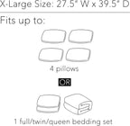SpaceAid Jumbo Vacuum Storage Bags, Space Saver Sealer Compression Bags for Comforters, Blankets, Pillows, Bedding, Clothes (X-Large 6 Pack)