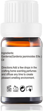 Gardenia Essential Oil - Natural Perfume for Aromatherapy, Perfume Making, Candles, Soap, Room Spray, Diffuser Blends - Pure Fragrance, 10mL Undiluted - Pack of 2
