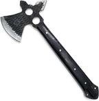Titan International Knives Hunting Tomahawk Axe 1080 Carbon Steel Fixed Blade Diamondwood Handle with Sheath for Camping/Bushcraft/Outdoors