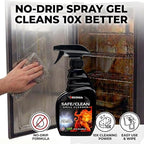 Kona Safe/Clean Grill Cleaner Spray, 23 oz + 6 Stainless Steel Scrub Cloths Bundle, No-Drip Gel Degreaser for Grill Grates, Griddles, Oven, Stainless Steel
