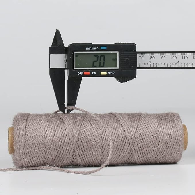 2mm 328ft Colored Natural Jute Twine String for Gift Wrapping Craft Baker Plant Christmas Ribbon Twine Handmade Arts Decoration Thin Packing String Home Decor