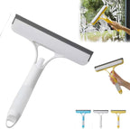 3 in 1 Window Cleaning Scraper, 2025 New Multi-Function Glass Cleaner Squeegee Tool for Shower Glass, Tile, Mirror Cleaning, All-Purpose Spray Function Brush with Ergonomic Handle (White)