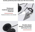 Weeding and Planting Double Wheels Hoe, Multi-Functional Soil Loosening/Trenching/Weeding Hand-Pushed Wheel Hoe Tools, Power-Assisted Weeding Scarifying Hoes, Tiller Gardens and Beds Tools