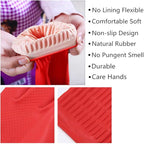 Rubber Cleaning Gloves Kitchen Dishwashing Glove 6-Pairs,Waterproof Reuseable.(Medium)