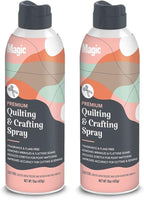 Magic Premium Quilting & Crafting Spray Can – Fabric Spray for Cutting, Creasing, & Sewing – Best Press Spray Starch for Quilting to Flatten Seams & Wrinkles – Wrinkle Spray (15oz Aerosol) 2 Pack