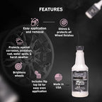 Lane's Car Products Chrome & Aluminum Wheel Polish, Easy Application Wheel Polish with Flip-top Lid, Safe to Use Rim Polish Brightener, Protects Against Corrosion and Oxidation - 16oz