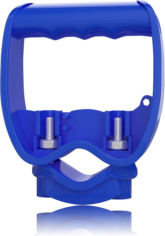 Garden Shovel Handle Attachment, Labor Saving Tool Grip for Back Saver, Work with Garden Shovels, Snow Shovels, Rakes, D Grip Ergonomic Handle Replacement, Blue