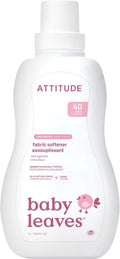 ATTITUDE Baby Fabric Softener, Plant and Mineral-Based Ingredients, HE Compatible, Vegan and Cruelty-free Laundry and Household Products, Unscented, 40 Loads, 33.8 Fl Oz