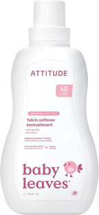 ATTITUDE Baby Fabric Softener, Plant and Mineral-Based Ingredients, HE Compatible, Vegan and Cruelty-free Laundry and Household Products, Unscented, 40 Loads, 33.8 Fl Oz