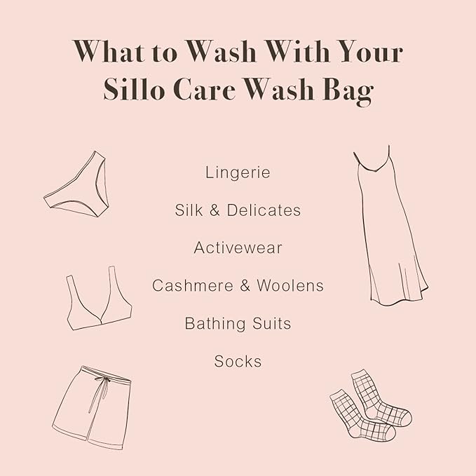 Sillo Care 2-Pack Delicate Laundry Bags 16x20”- Durable Zipper for Lingerie, Bras, Silk, Socks - Protects Delicates, Machine Washable, Travel-Friendly