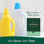 earthwash Laundry Sheets, Scent-Free (32 Loads), The Perfect Plastic Free Detergent Strips, Ideal for TravelHome Use. Biodegradable-Easy Dissolve, True Eco-Wash