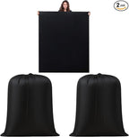 2 Pack Extra Large Laundry Bags – 43" x 55" Heavy Duty Drawstring Storage Sack for Clothes, Bedding, Moving, Camping, Travel – Foldable Nylon Laundry Bag for Home & College