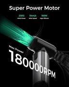 EG evoger Electric Air Duster,180000RPM Super Power Handheld Cordless Air Duster 10000mAh 3-Gear Adjustable Dust Blower for Computer, Keyboard,Outdoor, House, Car