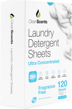 CleanScents Laundry Detergent Sheets (120 Sheets) (Fragrance Free)