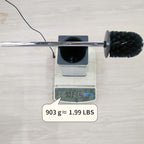 Freestanding Toilet Brush Holder for bathrooms 304 Stainless Steel Toilet Brush Stand Square Storage and Organization Rust Resistant 17-inch high Polished Chrome Finished