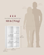 VASAGLE Bookcase, Bookshelf with 5 Compartments, Freestanding Shelves and Cube Organizer, Display Shelf for Small Spaces, for Living Room, Bedroom, and Home Office, White ULBC25WT