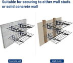 FLEXIMOUNTS 2 Pack 2x4ft Garage Shelving, Wall Shelf Garage Storage Rack, 24-inch-by-48-inch, Black