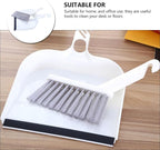 Uonlytech Mini Desktop Cleaning Set Small Broom and Dustpan Brush Set Portable White Handheld Cleaning Accessory for Home Office Keyboard Dust Removal