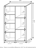 Furinno Luder Bookcase / Book / Storage , 7-Cube, White