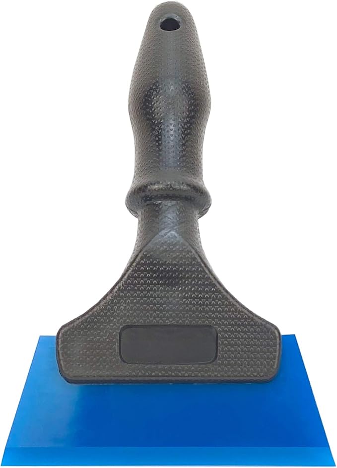 Heavy Duty Car Windshield Squeegee Rubber Shower Squeegee Water Blade Ice Scraper Rubber Squeegee Glass Wiper with Non-Slip Handle for Bathroom Cleaning, Window Tinting, 8Inch