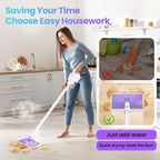 Steam Mop, All-in-One Powerful Handheld Steam Cleaner with 2 Levels Steam Mode, 350ML Tank, 23FT Cord, Quick-Heating Steam Mop Cleaner for Home and Floor Carpet Kitchen Bath Cleaning