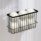 Magnetic Dryer Ball Holder for Laundry Room Dryer Ball Organization, Magnetic Lint Bin for Laundry Room Wool Dryer Ball Organizer, Iron Dryer Ball Container for Laundry Room Storage（Black）