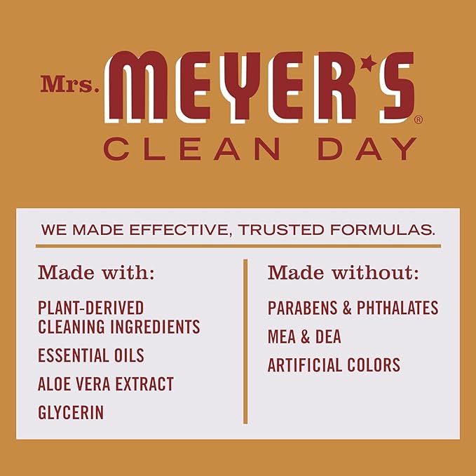 MRS. MEYER'S CLEAN DAY Liquid Dish Soap, Biodegradable Formula, Limited Edition Apple Cider, 16 fl. oz - Pack of 3