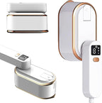 Steamer for Clothes, Wall Mounted Wet Dry Dual-purpose Portable Ironing Machine, 3 Level Adjustable Digital Display Screen 1200W High-power Steam Iron, Suitable for Home, Travel & Dormitory (White)