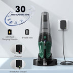 Minthouz Handheld Vacuum Cordless, Strong Suction Car Vacuum Cleaner with LED Light, Long Runtime Hand Vacuum Cordless Rechargeable, Hand Held Vac with Charging Base for Home/Car/Pet/Office