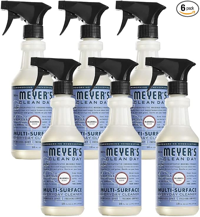 Mrs. Meyer's All-Purpose Cleaner Spray, Bluebell, 16 fl. oz. (Pack of 6)