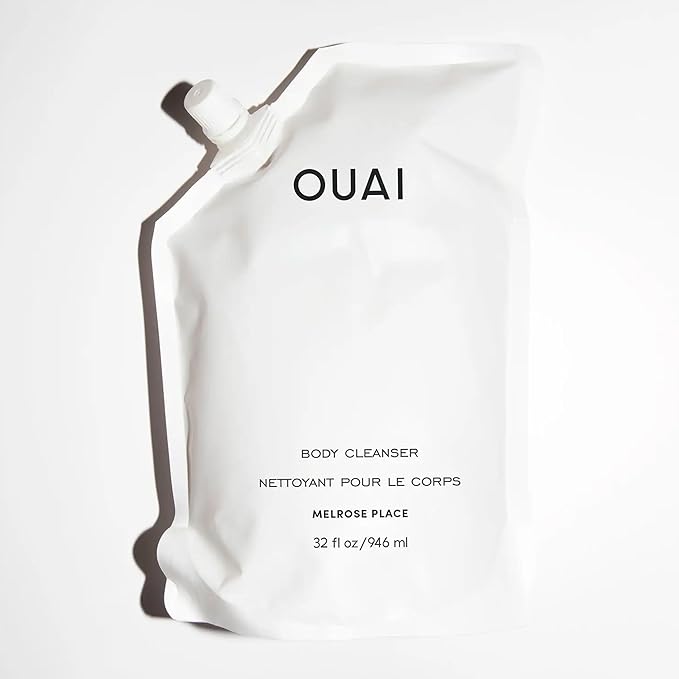 OUAI Body Cleanser Refill, Dean Street - Foaming Body Wash with Jojoba Oil and Rosehip Oil to Hydrate, Nurture, Balance, Soften Skin - Paraben, Phthalate and Sulfate Free Skin Care Products (32 Fl Oz)