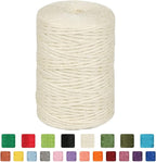 2mm 600ft Colored Natural Jute Twine String for Gift Wrapping Craft Baker Plant Christmas Ribbon Twine Handmade Arts Decoration Thin Packing String Home Decor