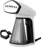 Osner Handheld Garment Steamer for clothes, 1450W Quick Heat Auto-trigger, Compact Travel Steamer, Clothes Steamer, Fabric Wrinkle Remover with Lint Brush Steam Nozzle (8.2 ft cord, White Plus)