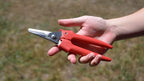 Clauss Spring-Action Stainless Steel Wire Cutters / Pruning Shears For Gardening, Red, 7.5’’ (33503)