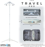 Travel Pro | Adjustable Standing Garment Steaming Rack with Hanger | Fast, Foldable, Sturdy, Portable Steam Ironing Solution for Travel & Home