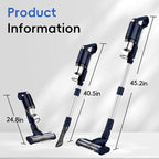 whall Cordless Vacuum Cleaner, Upgraded Strong Suction Brushless Motor Cordless Stick Vacuum Cleaner,Lightweight Handheld Vacuum for Home Pet Hair Carpet Hard Floor,up to 55mins Runtime,Blue